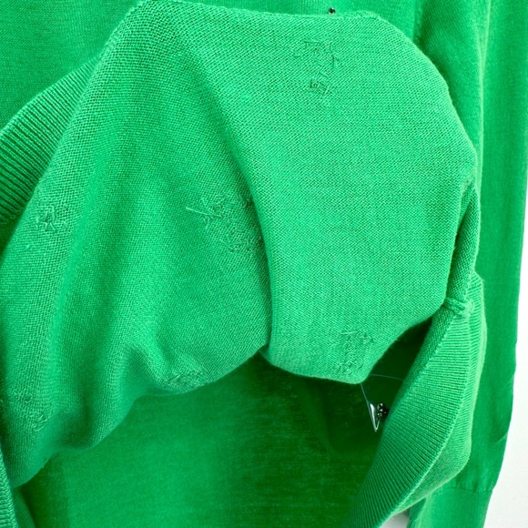 Talbots Kelly Green Anchor Embellished Long Sleeve Sweater Women's XLP - Picture 8 of 14